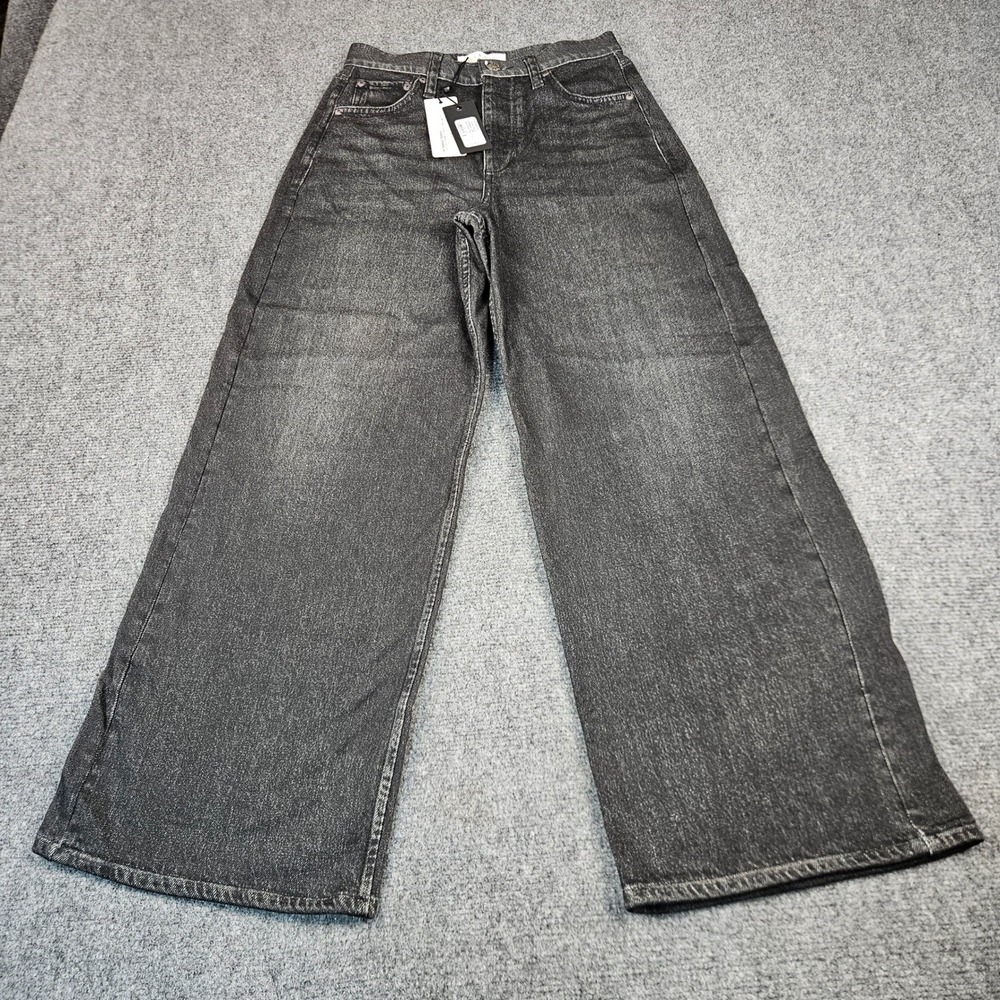 Rag & Bone Miramar Terry Andi Wide Pant Faded Black RC0825F7MTE Size 25